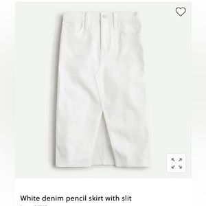 ❗️Final Sale! ❗️ J. Crew White Denim Midi Skirt
